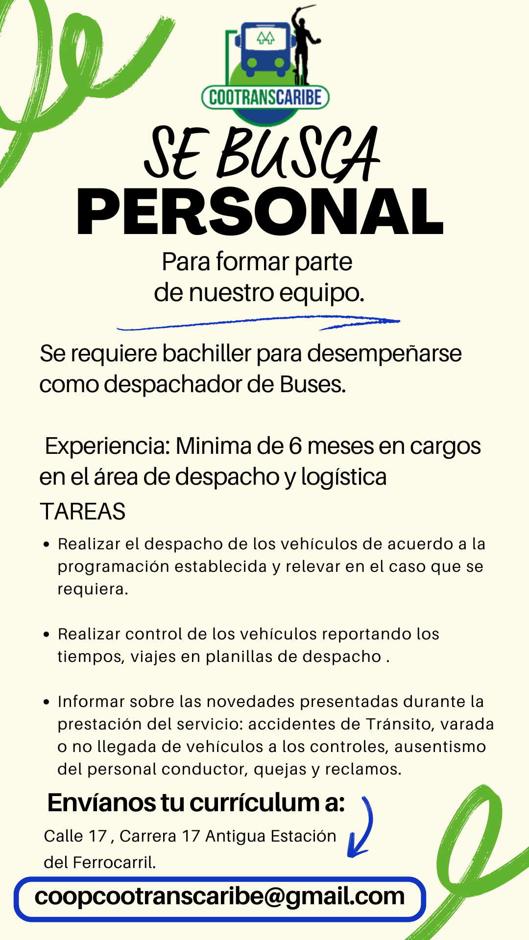 VACANTE DE DESPACHADOR